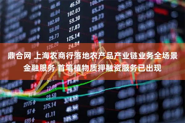 鼎合网 上海农商行落地农产品产业链业务全场景金融服务 首笔植物质押融资服务已出现