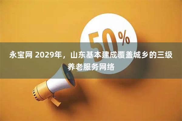 永宝网 2029年，山东基本建成覆盖城乡的三级养老服务网络