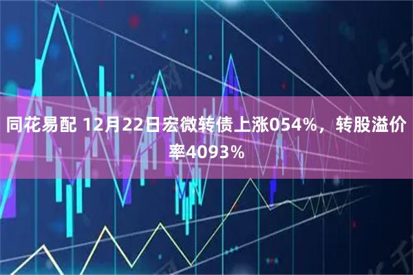 同花易配 12月22日宏微转债上涨054%，转股溢价率4093%